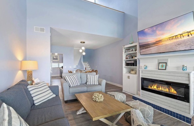 Your beachfront getaway awaits in this 3BR/3BA waterfront haven in Pensacola.
