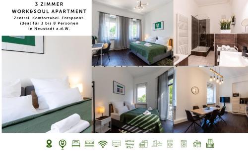 Zentral gelegenes 3 BR Work&Soul Apartment, ideal zum Entspannen und Arbeiten