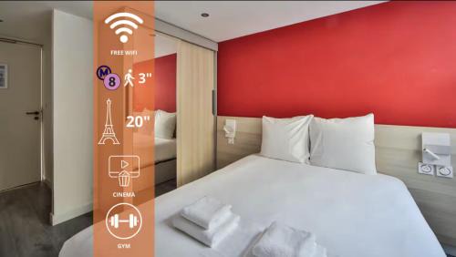 Charenton-le-Pont Apartment | Discover Studio Charenton: Fitness & Cinema Awaits You