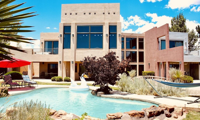 Rio Rancho House | Unforgettable Views! Contemporary Home with Heated Pool