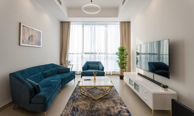 Al Mamzar Apartment | Exclusive Beach Apartment with Pool & Child-Friendly Amenities