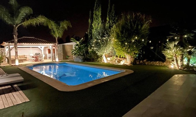 San Vicente del Raspeig House | Inviting Poolside Suite with Ocean View & High Guest Rating
