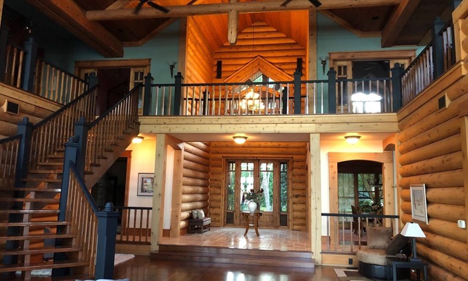 Suamico House | Experience a 10,000 sq ft Log Home near Green Bay