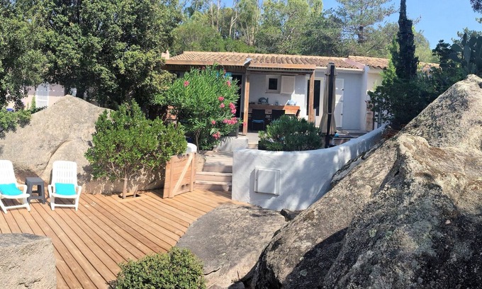 Santa Giulia Villa | Relaxing Retreat Steps from Santa Guilia Beach with Pool