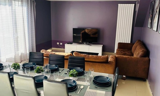 Villepinte Apartment | Spacious Retreat with Terrace & Parking Near Paris Attractions