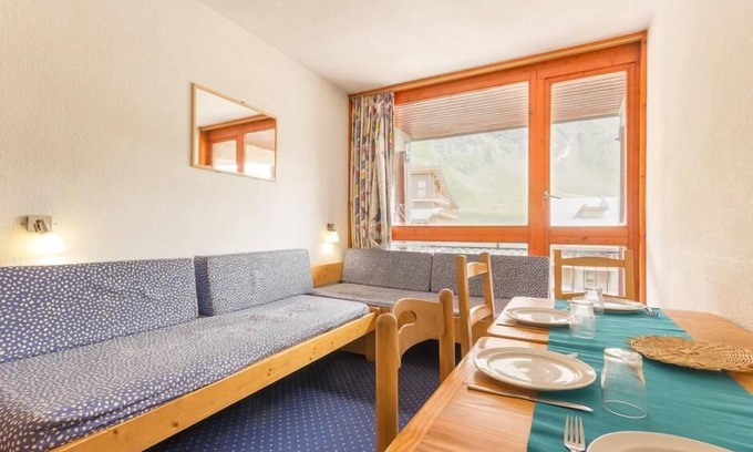 Arc-2000 Apartment | Scenic Ski Slopes View with Balcony Near Les Arcs Resort