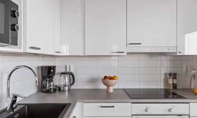 Espoo Condo | Elevate Your Stay: 10th Floor Views near Finnoo Metro
