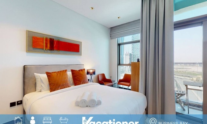Business Bay Apartment | Chic Studio at 15 Northside - Family-Friendly Getaway