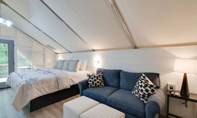 Groveoak RV Rental | Explore Space-Themed Glamping at Launch Pad Tent