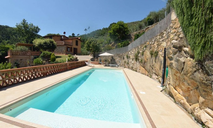 Pieve di Compito Villa | Spacious 3-Bedroom Villa with Pool and Mountain View