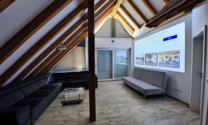 Busenbach Apartment | Top-Rated Pet-Friendly Hotel with Projector and Balcony