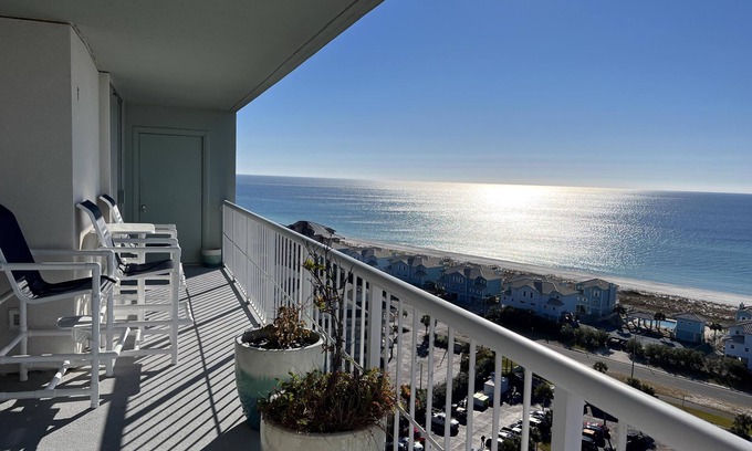 Pensacola Beach Condo | Elevated Penthouse with Gulf Views at Tristan Towers 15B