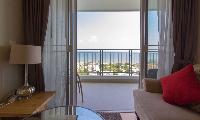 Hua Hin Condo | Beautiful Hi-Floor 100% Seaview 2BR with Pool Access