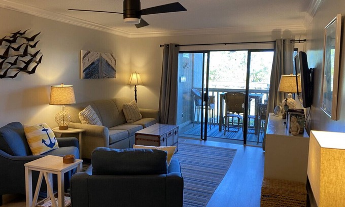 Saint Helena Island Condo | 171 Beach Club Villa: Scenic Views & Family-Friendly Amenities