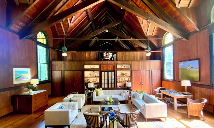 Lake Michigan Beach House | Historic Church Retreat with Ocean Views and Spa Amenities