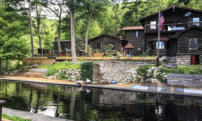 Wallkill Cabin | Tranquil Log House with Waterfall & Hiking Trails Await