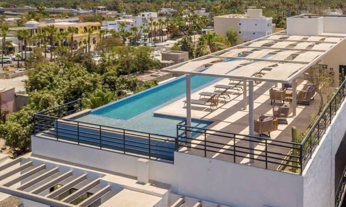 Downtown San Jose del Cabo Apartment | Rooftop Retreat with Pool & Spa in Cardinal Getaway
