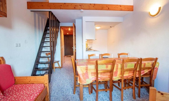 Villarodin-Bourget Apartment | Cozy Retreat with Balcony and Ski Locker at La Norma