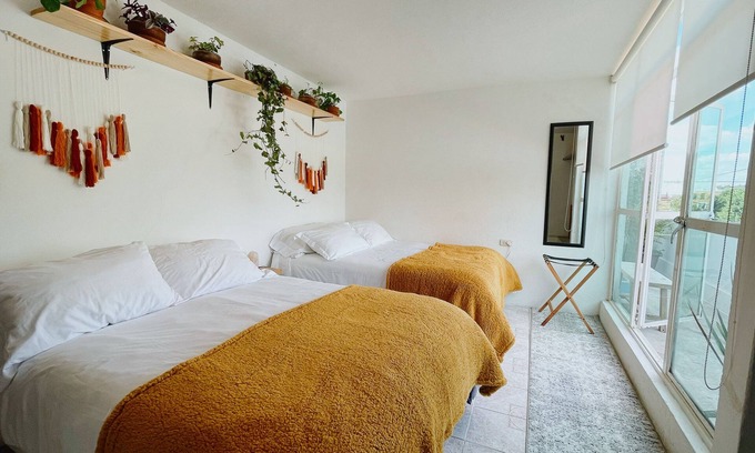 Cholula Apartment | Cozy 2-Bedroom Retreat in Cholula with Pyramid Views