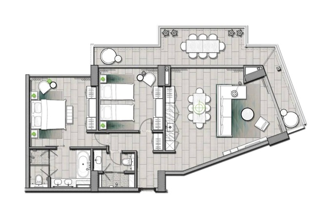 Cam Lam Apartment | Inviting 2-Bedroom Apartment at Alma Resort, Nha Trang