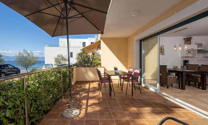 Municipality of Omisalj Apartment | Bright Oasis with Terrace & Ocean View for Your Getaway