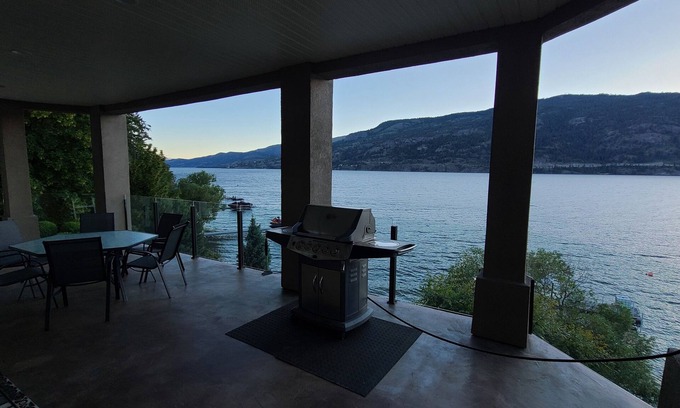Central Okanagan House | Exclusive 2 BR Lakefront Suite with Private Deck & Dock