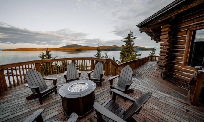 Ketchikan Hotel | 2 Double Rooms | Salmon Falls Resort | Outdoor Fire Pit by the Oceanfront