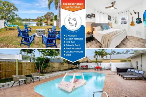 Madeira Beach Villa | Relaxing Retreat: 2 Homes w/Hot Tub & Pool, Steps to Beach