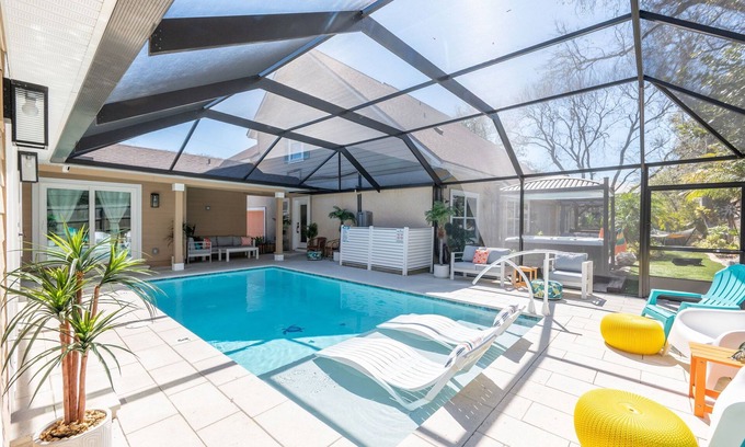 Vilano Beach House | Two Beautiful Homes with Heated Pool, Steps to the Beach
