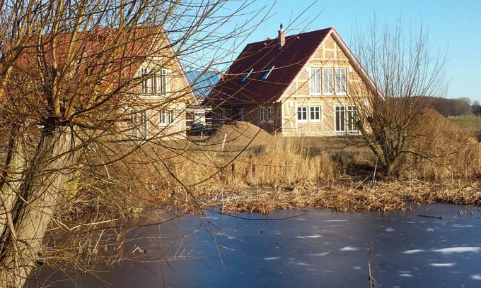Gross Schwansee Villa | Elegant Half-Timbered Retreat with Spa and Ocean Views