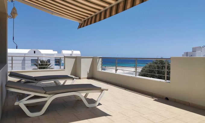 Chebba Apartment | Beachside Studio with Ocean View and Family-Friendly Amenities