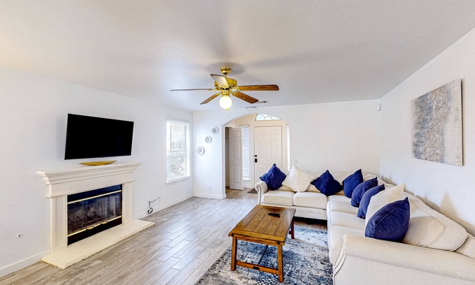 Buda House | Inviting 2-Story Home with Private Pool & Cozy Fireplace