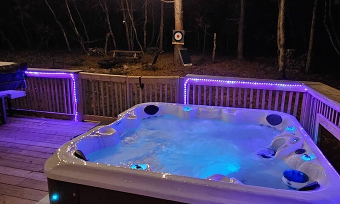 Tunkhannock Township Ski Chalet | Pet-Friendly Retreat: Hot Tub, Game Room & Fire Pit Fun