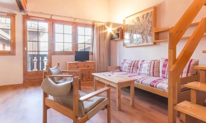 Montchavin Apartment | Relax at Montchavin La Plagne: Balcony & Ski Locker Access