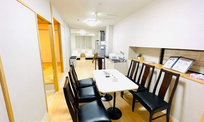 Naha City Centre Apartment | Spacious 201 Kitchen with Two Bathrooms for Up to 12 Guests