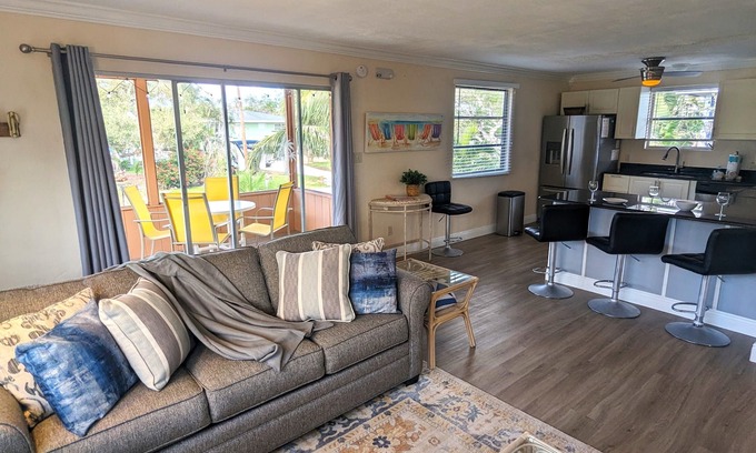 Mid Island House | 231 Dundee: Island Home with Ocean View & Screened Porch