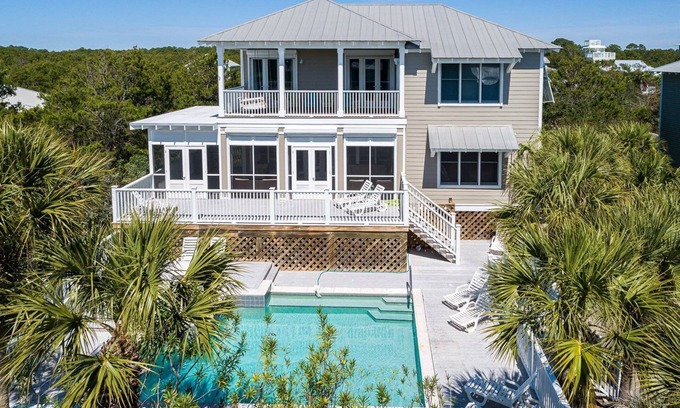 Gulf Trace House | Gulf Views & Heated Pool at High Tide - Guest Rated 10/10