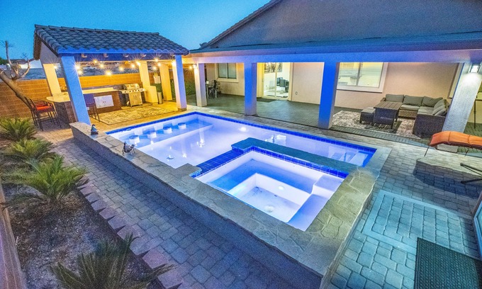 North Las Vegas House | Inviting House with Private Pool and Spa – Rated 9.4/10