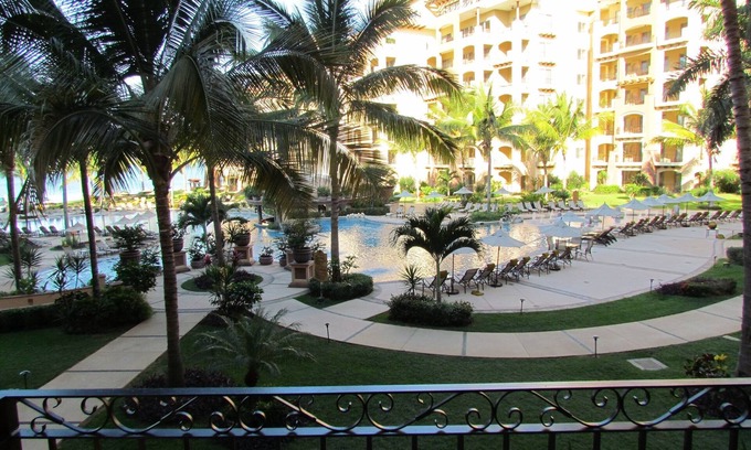 Flamingos Condo | Villa La Estancia: Top-Rated 2BR Condo with Pool & Spa