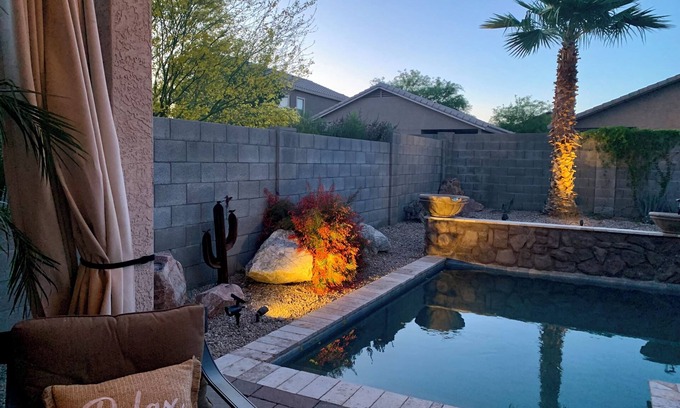 San Tan Valley House | Prime 3-Bedroom Rancher with Heated Pool in Johnson Ranch