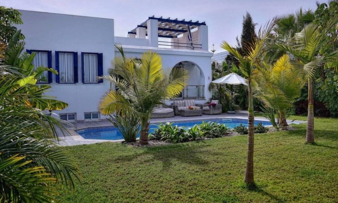 Latchi House | Top-Rated 3 Bedroom Tropical Villa Steps from the Beach