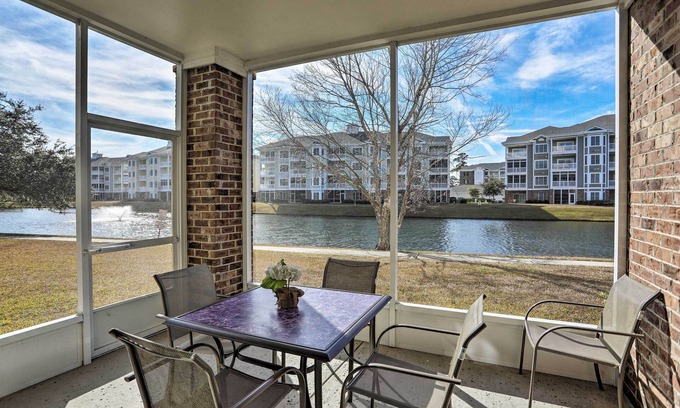 Central Myrtle Beach Apartment | Relaxing Myrtle Beach Condo with Resort Pool & Porch