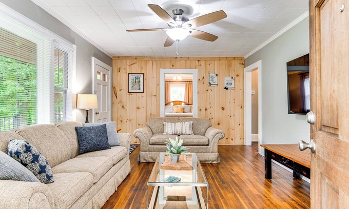 Forest City House | Cozy Forest City Retreat with Fire Pit, Near Downtown!