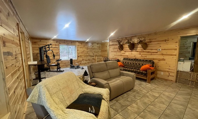 Newaygo House | Tranquil Getaway Near Muskegon River with Large Deck