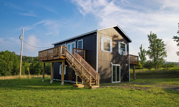 De Lancey Cabin | 7 Acres of Serenity with Game Room and Amazing Views