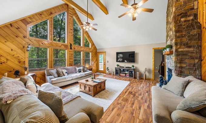 Cosby Cabin | Top-Rated Secluded Escape with Hot Tub & Mini Golf