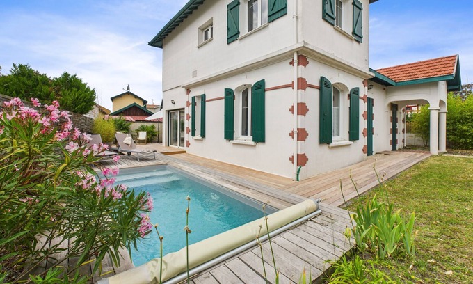 Lanton House | Modern Retreat with Pool Steps from the Beach