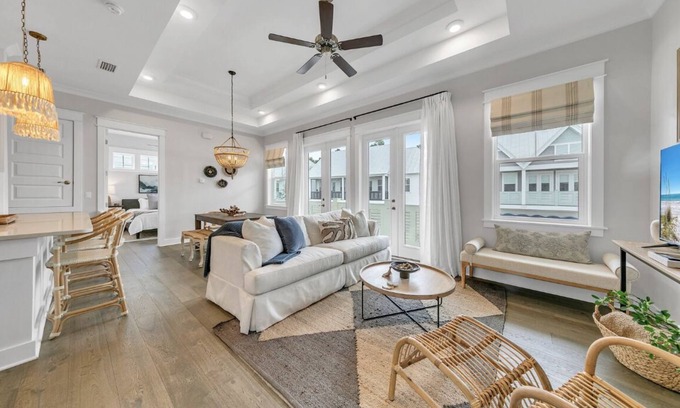 WaterSound Beach Condo | Ideal Family Retreat with Bikes, Golf Cart & Ocean Views