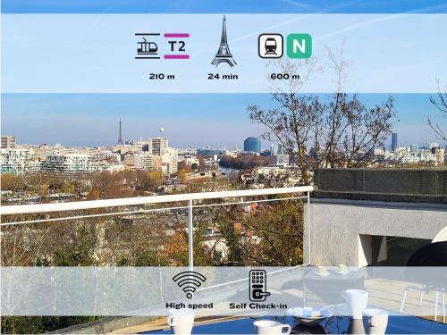 Meudon Apartment | Rooftop Oasis with Eiffel Tower Views and Oceanfront Access