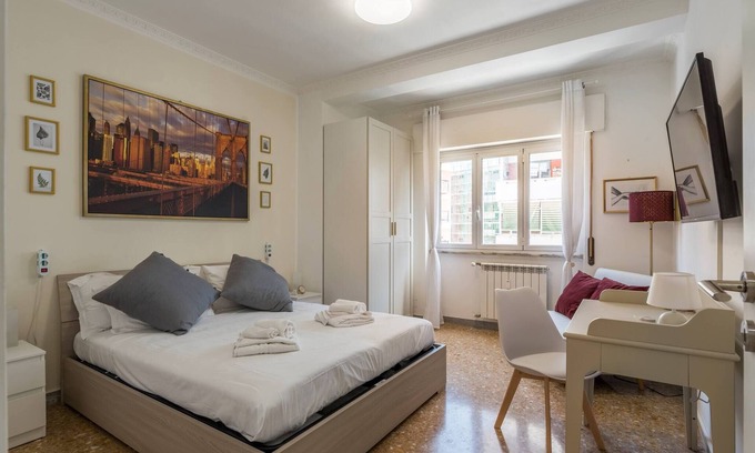 Cinecitta Apartment | Stylish Cinecittà Gem Flat with Veranda and Spa Amenities